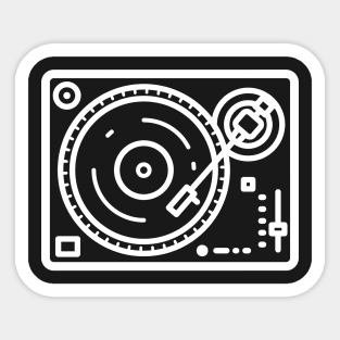 Simple Vinyl Record Player Turntable Sticker